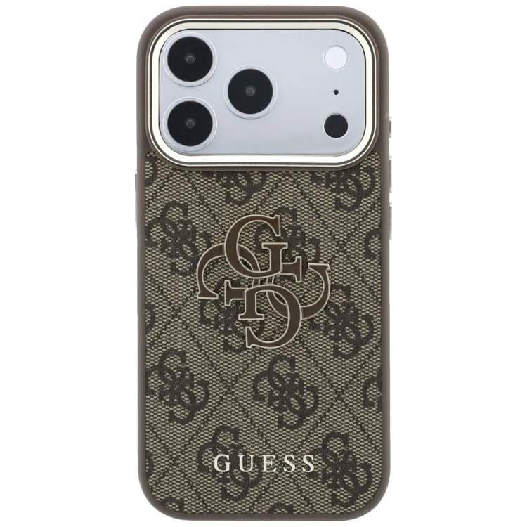 Etui Guess 4G & Big Resin Logo do Apple iPhone 18 Pro / 17 Pro brązowy