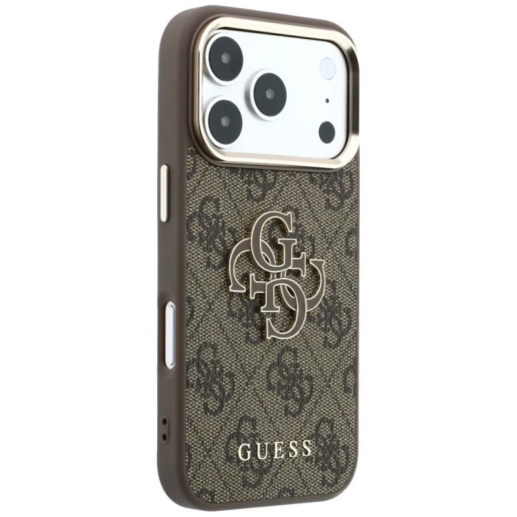 Etui Guess 4G & Big Resin Logo do Apple iPhone 18 Pro / 17 Pro brązowy