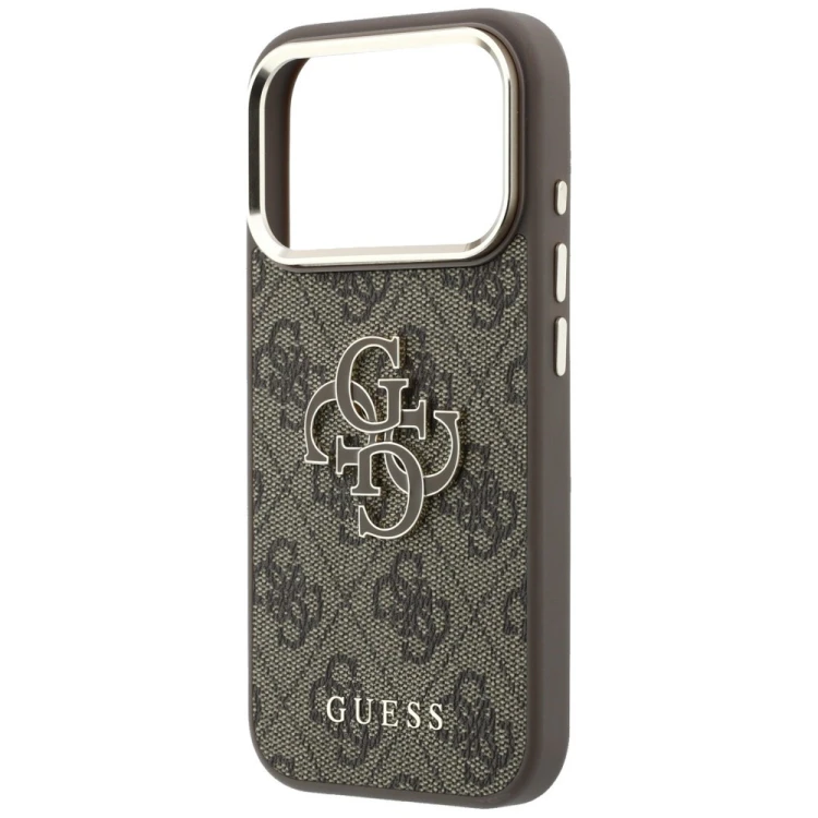 Etui Guess 4G & Big Resin Logo do Apple iPhone 18 Pro / 17 Pro brązowy