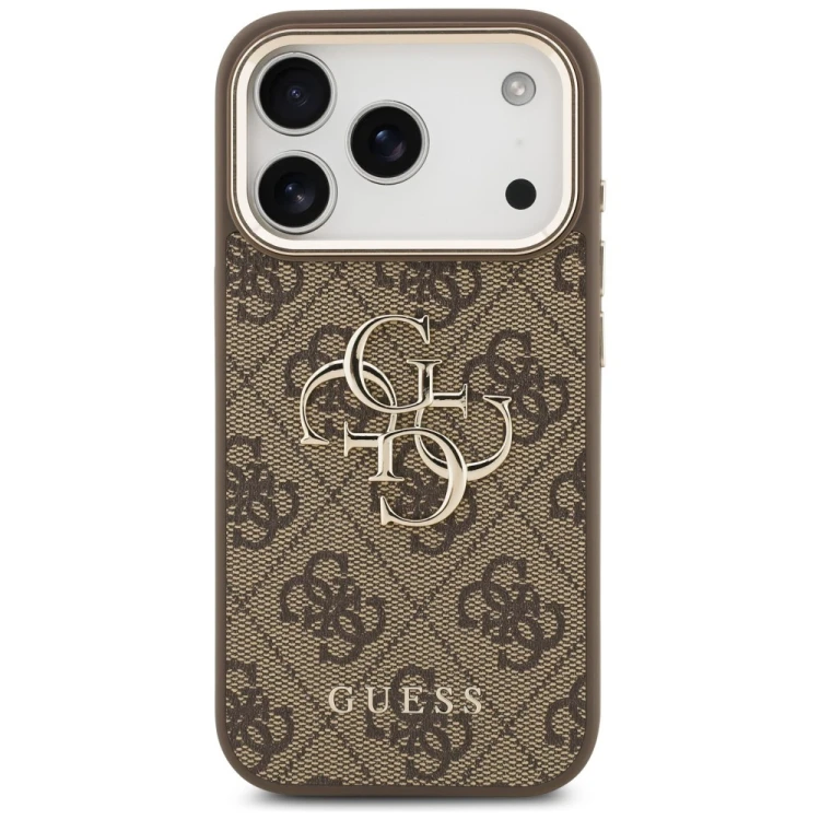 Etui Guess 4G Big 4G Classic Logo do Apple iPhone 18 Pro / 17 Pro brązowy złoty