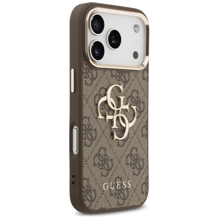 Etui Guess 4G Big 4G Classic Logo do Apple iPhone 18 Pro / 17 Pro brązowy złoty