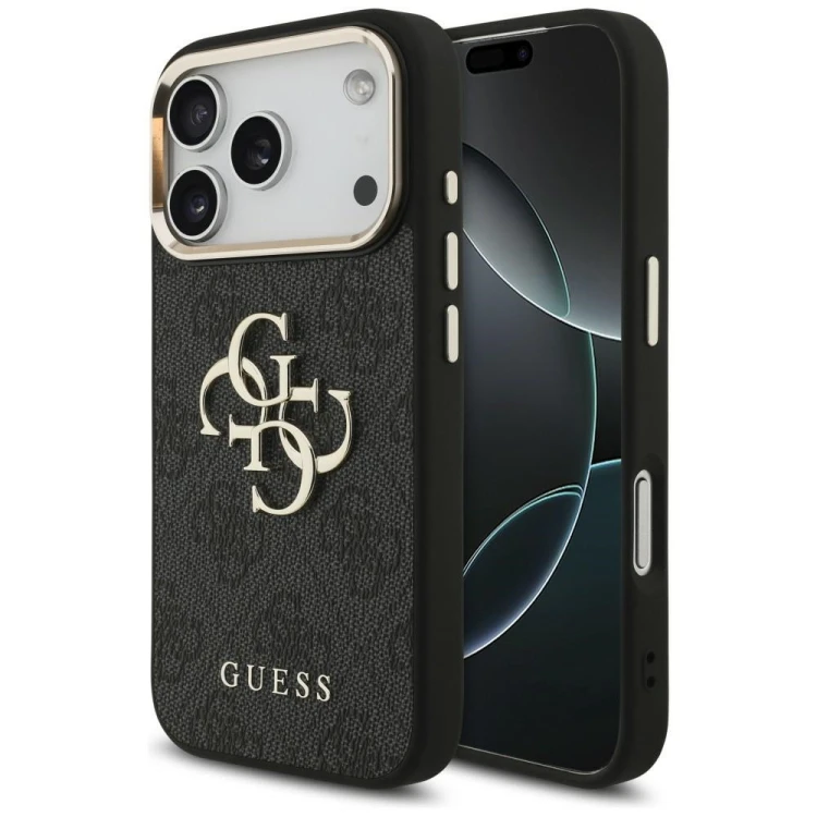Etui Guess 4G Big 4G Classic Logo do Apple iPhone 18 Pro / 17 Pro czarny złoty
