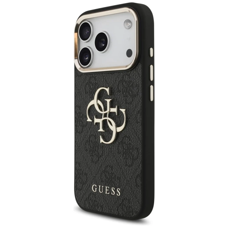 Etui Guess 4G Big 4G Classic Logo do Apple iPhone 18 Pro / 17 Pro czarny złoty