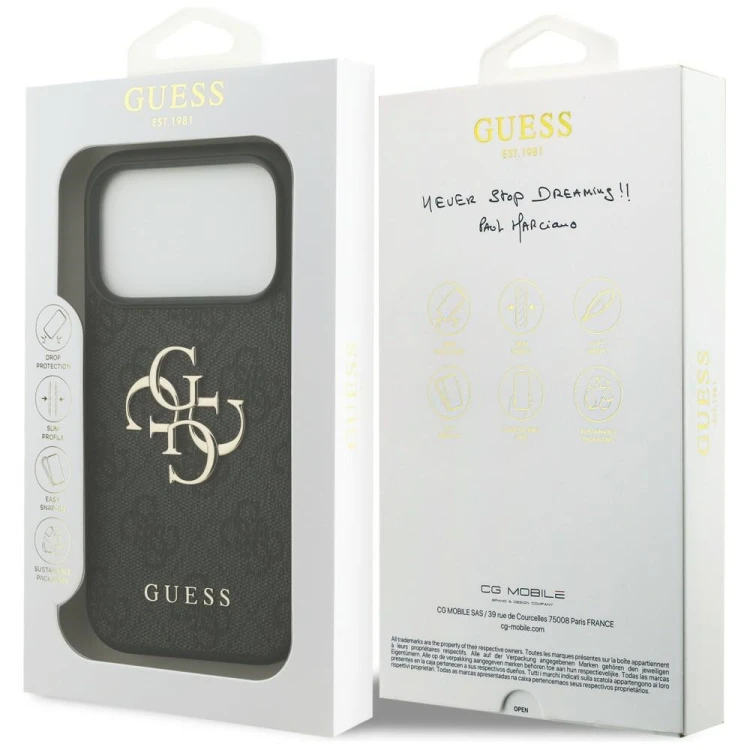 Etui Guess 4G Big Logo do Apple iPhone 18 Pro / 17 Pro czarny