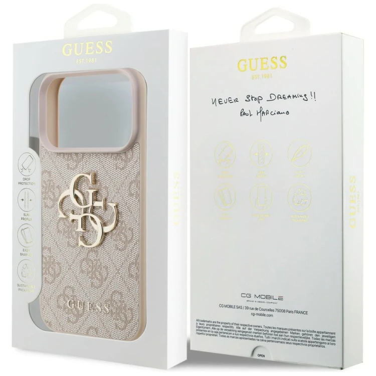 Etui Guess 4G Big Logo do Apple iPhone 18 Pro / 17 Pro różowy