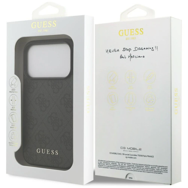 Etui Guess 4G Classic do Apple iPhone 18 Pro / 17 Pro czarny
