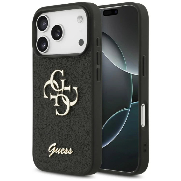 Etui Guess Fixed Glitter Big 4G do Apple iPhone 18 Pro / 17 Pro czarny