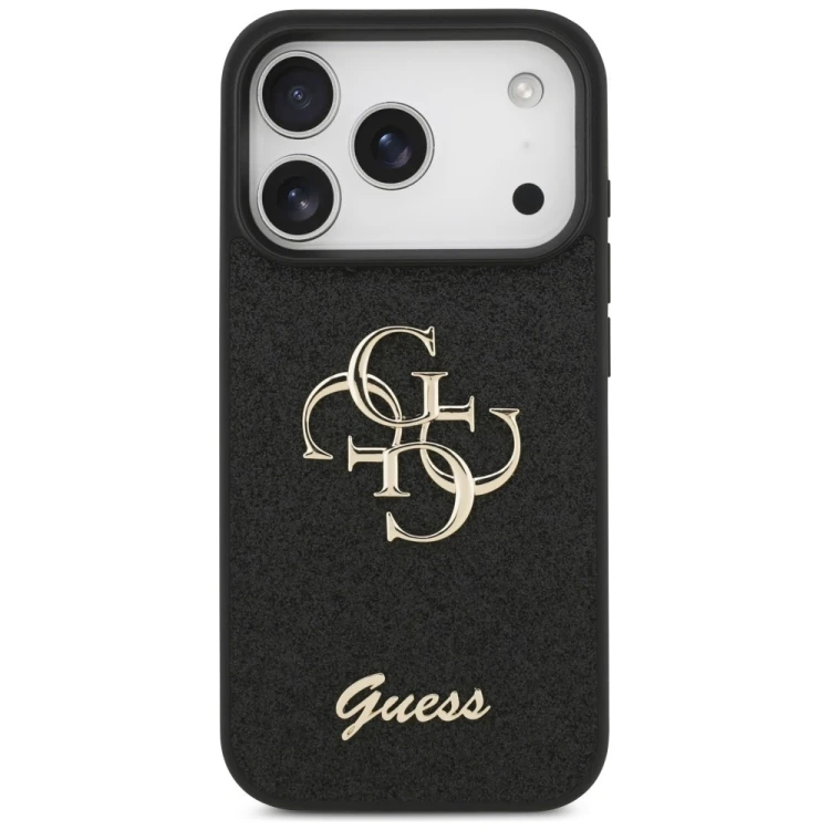 Etui Guess Fixed Glitter Big 4G do Apple iPhone 18 Pro / 17 Pro czarny