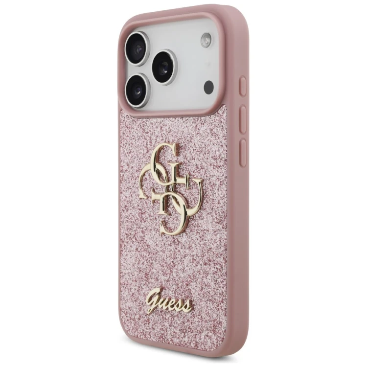 Etui Guess Fixed Glitter Big 4G do Apple iPhone 18 Pro / 17 Pro różowy