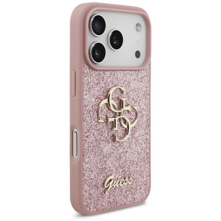 Etui Guess Fixed Glitter Big 4G do Apple iPhone 18 Pro / 17 Pro różowy