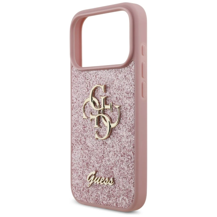 Etui Guess Fixed Glitter Big 4G do Apple iPhone 18 Pro / 17 Pro różowy