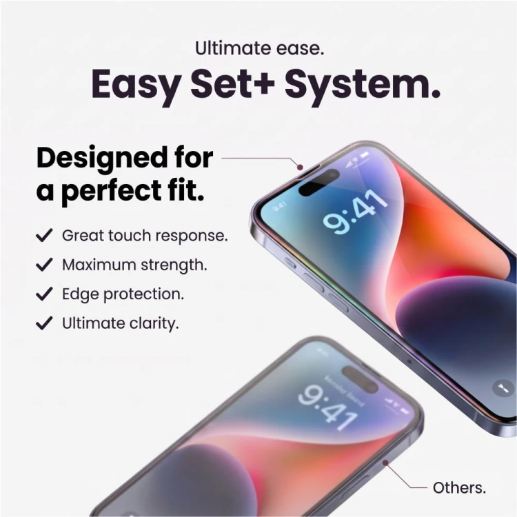 Szkło hartowane Tech-Protect Easy Set+ do Apple iPhone 18 Pro Clear [3 PACK]
