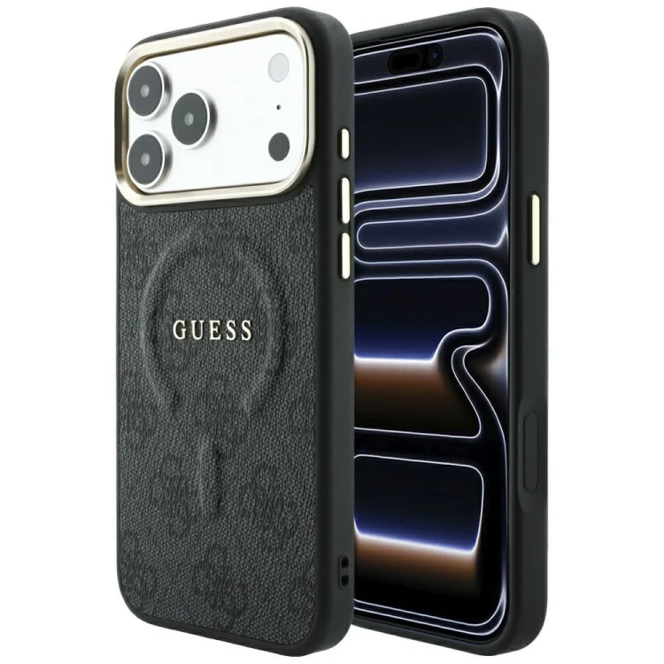 Etui Guess Embossed 4G Classic MagSafe do Apple iPhone 18 Pro / 17 Pro czarny