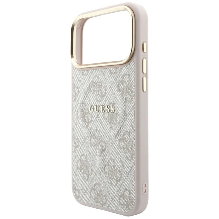 Etui Guess Embossed 4G Classic MagSafe do Apple iPhone 18 Pro / 17 Pro różowy
