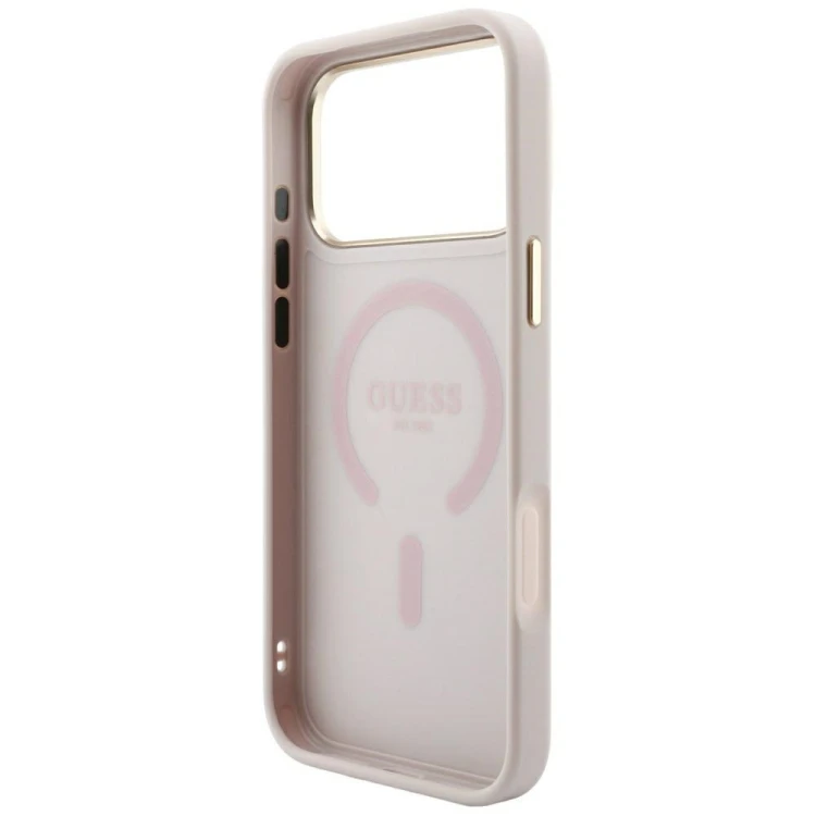 Etui Guess Embossed 4G Classic MagSafe do Apple iPhone 18 Pro / 17 Pro różowy