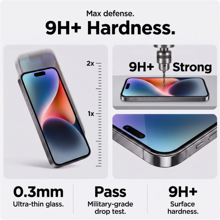 Szkło prywatyzujące Tech-Protect Glass Spy+ do Apple iPhone 18 Pro Privacy [2 PACK]