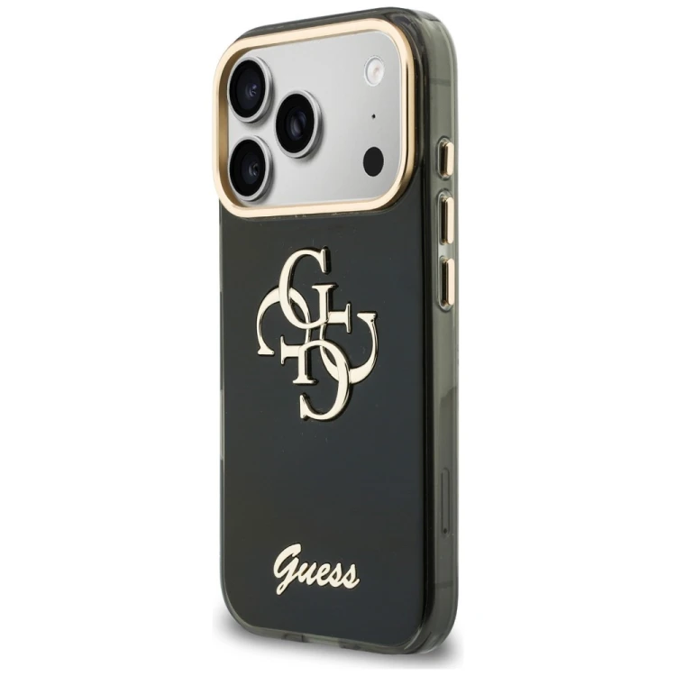 Etui Guess IML 4G Script Metal do Apple iPhone 18 Pro / 17 Pro czarny