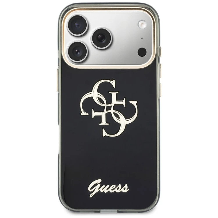 Etui Guess IML 4G Script Metal do Apple iPhone 18 Pro / 17 Pro czarny