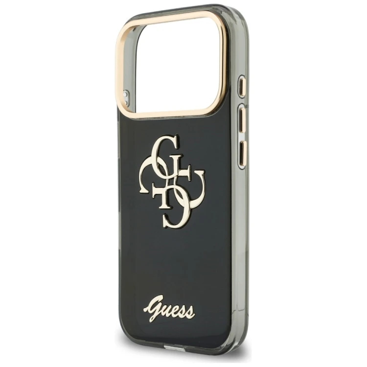 Etui Guess IML 4G Script Metal do Apple iPhone 18 Pro / 17 Pro czarny