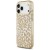 Etui Guess IML Leopard Glitter Triangle Logo MagSafe do Apple iPhone 18 Pro / 17 Pro brązowy
