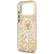 Etui Guess IML Leopard Glitter Triangle Logo MagSafe do Apple iPhone 18 Pro / 17 Pro brązowy