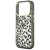 Etui Guess IML Leopard Glitter Triangle Logo MagSafe do Apple iPhone 18 Pro / 17 Pro czarny