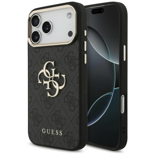 Etui Guess 4G Big 4G Classic Logo do Apple iPhone 18 Pro Max / 17 Pro Max czarny złoty