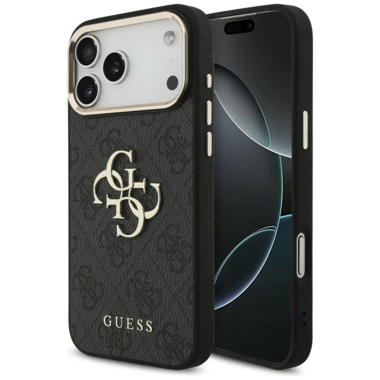 Etui Guess 4G Big 4G Classic Logo do Apple iPhone 18 Pro Max / 17 Pro Max czarny złoty