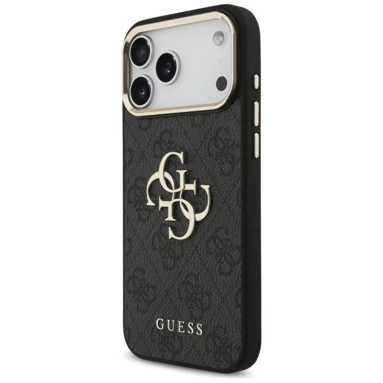 Etui Guess 4G Big 4G Classic Logo do Apple iPhone 18 Pro Max / 17 Pro Max czarny złoty