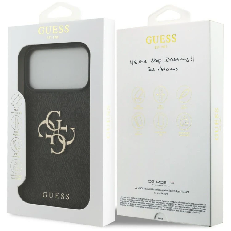 Etui Guess 4G Big Logo do Apple iPhone 18 Pro Max / 17 Pro Max czarny