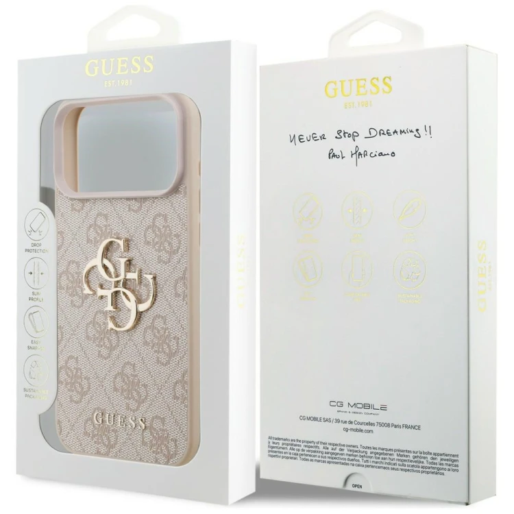 Etui Guess 4G Big Logo do Apple iPhone 18 Pro Max / 17 Pro Max różowy