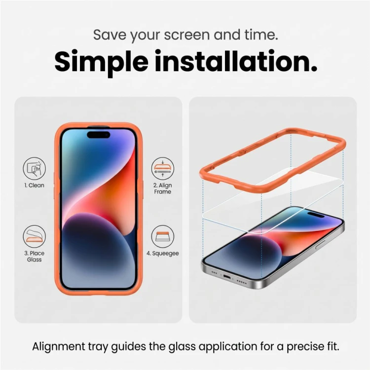 Szkło hartowane Tech-Protect Easy Set+ do Apple iPhone 18 Pro Max Clear [3 PACK]