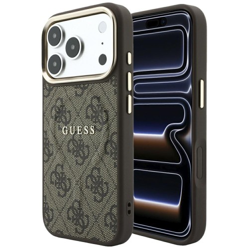 Etui Guess Embossed 4G Classic MagSafe do Apple iPhone 18 Pro Max / 17 Pro Max brązowy