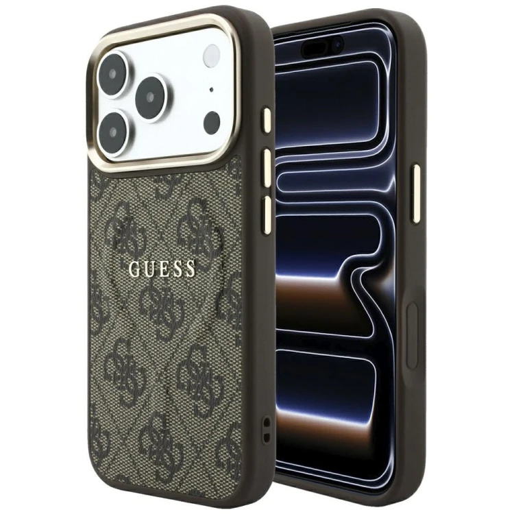 Etui Guess Embossed 4G Classic MagSafe do Apple iPhone 18 Pro Max / 17 Pro Max brązowy