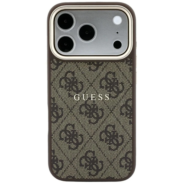 Etui Guess Embossed 4G Classic MagSafe do Apple iPhone 18 Pro Max / 17 Pro Max brązowy