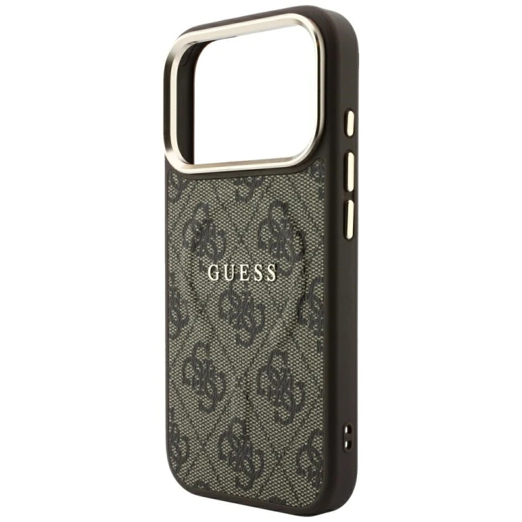 Etui Guess Embossed 4G Classic MagSafe do Apple iPhone 18 Pro Max / 17 Pro Max brązowy