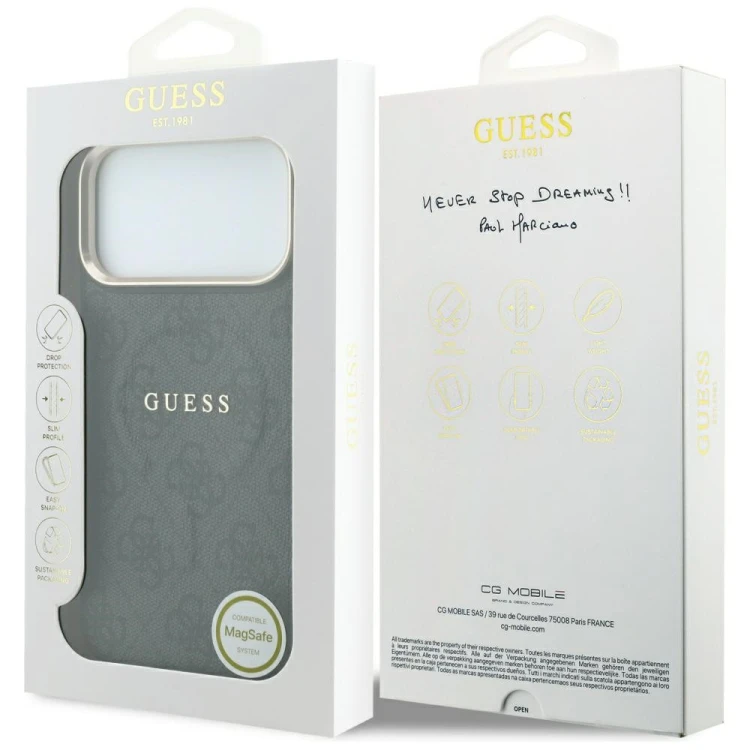Etui Guess Embossed 4G Classic MagSafe do Apple iPhone 18 Pro Max / 17 Pro Max czarny