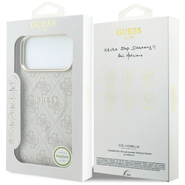 Etui Guess Embossed 4G Classic MagSafe do Apple iPhone 18 Pro Max / 17 Pro Max różowy
