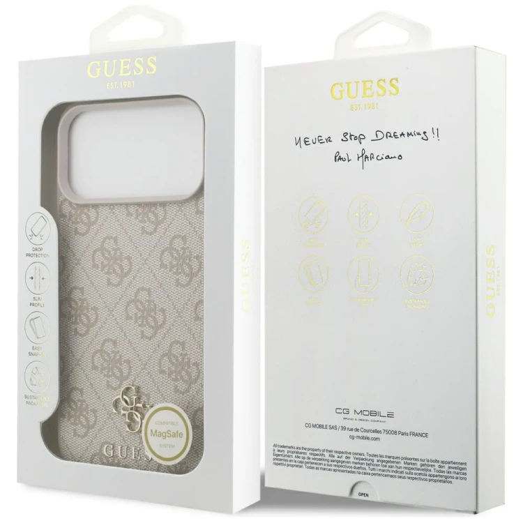 Etui Guess 4G Small Classic Logo MagSafe do Apple iPhone 18 Pro Max / 17 Pro Max różowy