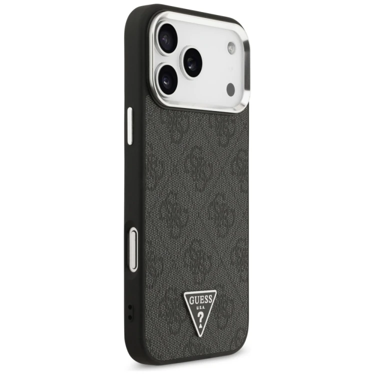 Etui Guess 4G Triangle Logo MagSafe do Apple iPhone 18 Pro Max / 17 Pro Max czarny srebrny