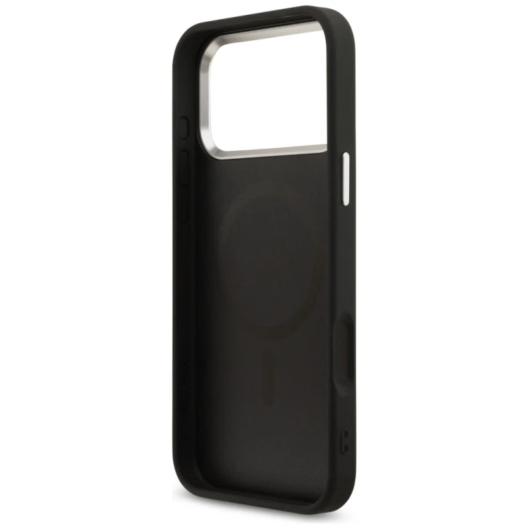 Etui Guess 4G Triangle Logo MagSafe do Apple iPhone 18 Pro Max / 17 Pro Max czarny srebrny