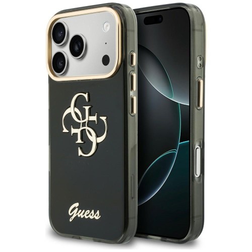 Etui Guess IML 4G Script Metal do Apple iPhone 18 Pro Max / 17 Pro Max czarny