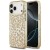 Etui Guess IML Leopard Glitter Triangle Logo MagSafe do Apple iPhone 18 Pro Max / 17 Pro Max brązowy