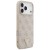Etui Guess Leather 4G Triangle Strass MagSafe do Apple iPhone 18 Pro Max / 17 Pro Max różowy
