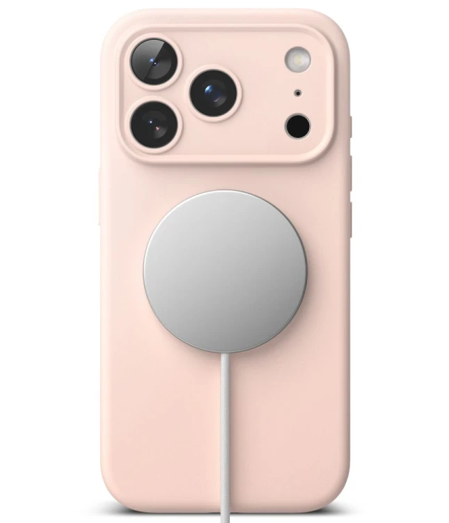 Etui Ringke Silicone Magnetic MagSafe do Apple iPhone 18 Pro Pink Sand