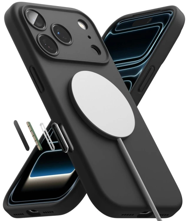 Etui Ringke Silicone Magnetic MagSafe do Apple iPhone 18 Pro Max Black