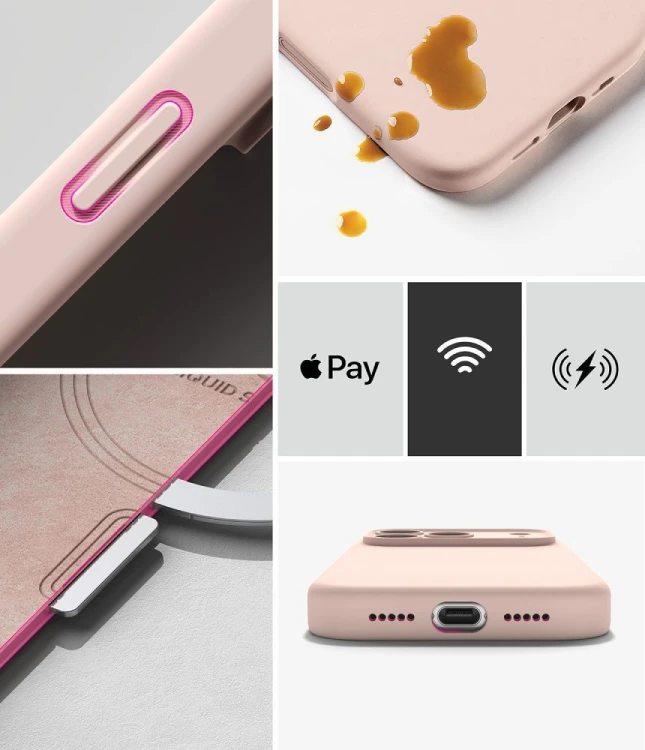 Etui Ringke Silicone Magnetic MagSafe do Apple iPhone 18 Pro Max Pink Sand