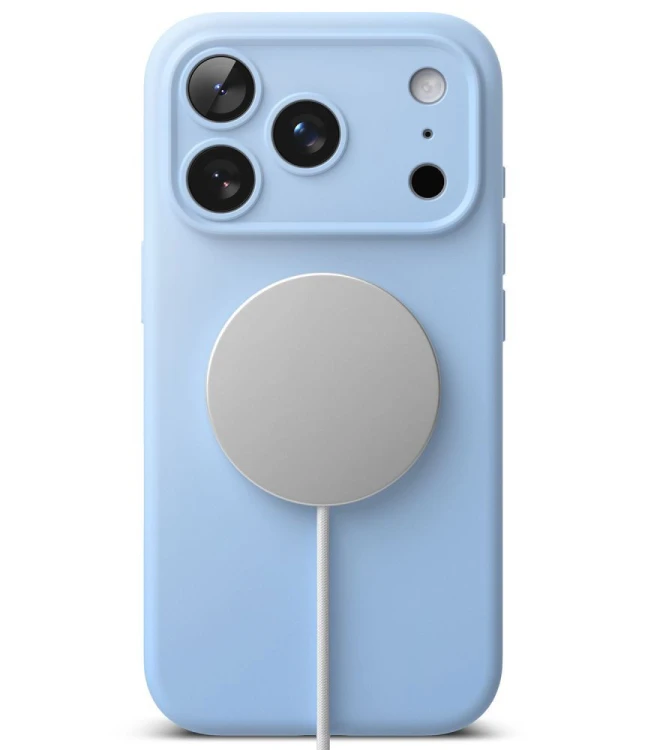 Etui Ringke Silicone Magnetic MagSafe do Apple iPhone 18 Pro Max Light Blue
