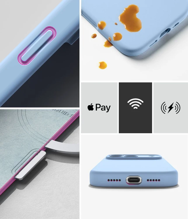 Etui Ringke Silicone Magnetic MagSafe do Apple iPhone 18 Pro Max Light Blue