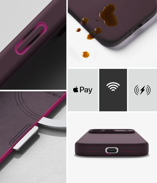Etui Ringke Silicone Magnetic MagSafe do Apple iPhone 18 Pro Max Dark Cherry